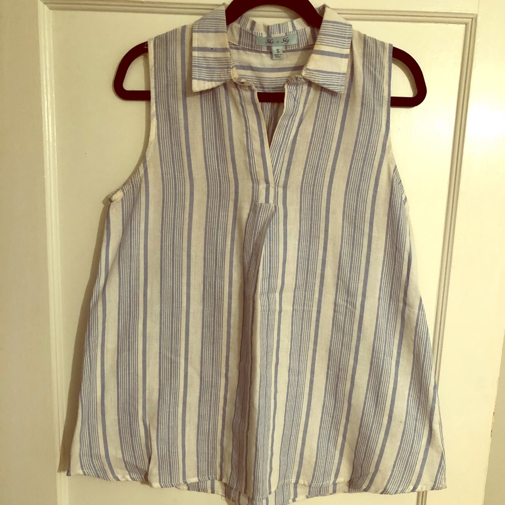 Striped Sleeveless Top